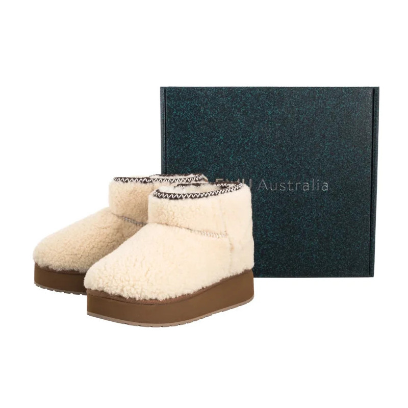 EMU Australia Stinger Micro Flatform Teddy Natural W13187 (EM545-a) shoes