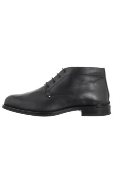 Tommy Hilfiger Corporate Hilfiger Lth Boot Black FM0FM05697 BDS (TH1410-a) shoes