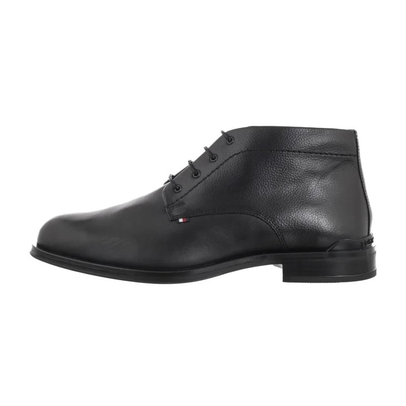 Tommy Hilfiger Corporate Hilfiger Lth Boot Black FM0FM05697 BDS (TH1410-a) shoes