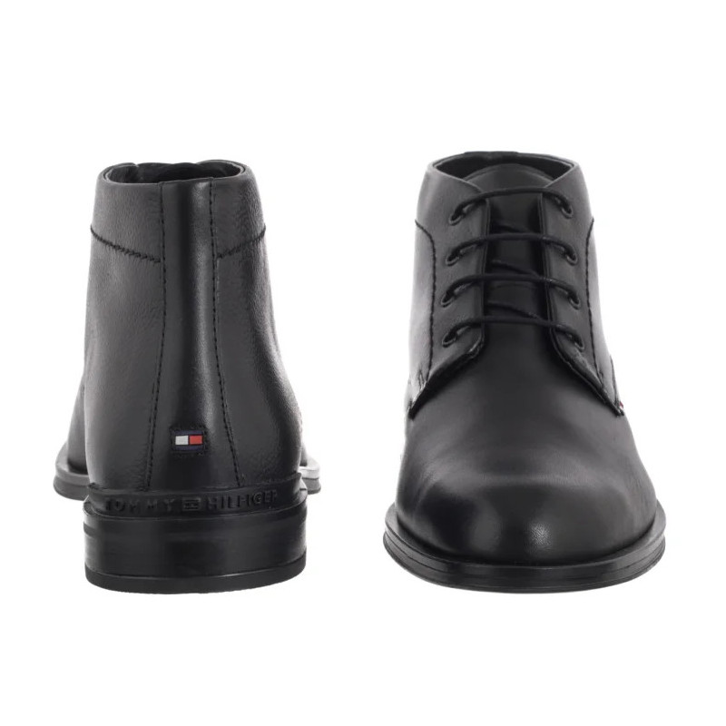 Tommy Hilfiger Corporate Hilfiger Lth Boot Black FM0FM05697 BDS (TH1410-a) shoes