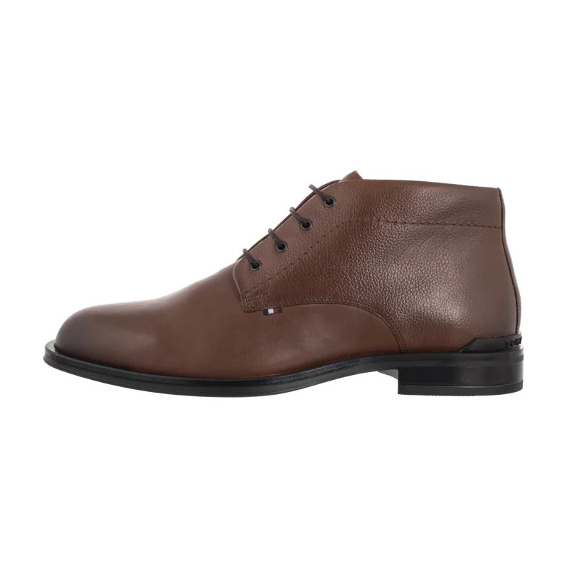 Tommy Hilfiger Corporate Hilfiger Lth Boot Winter Cognac FM0FM05697 GVI (TH1410-b) shoes