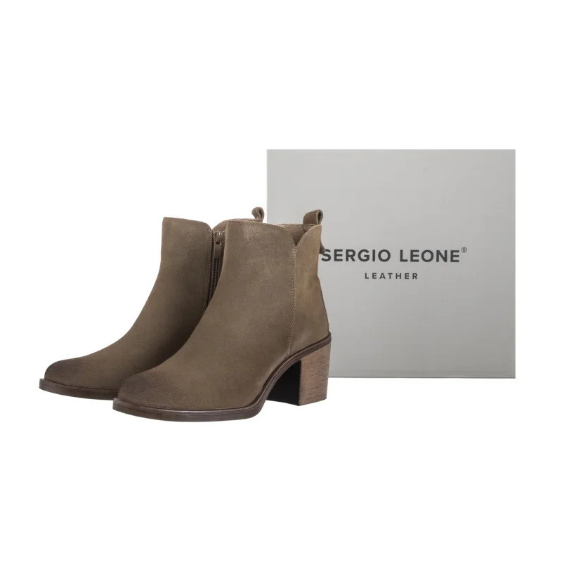 Sergio Leone Beżowe BT 25321-S (SL588-a) shoes