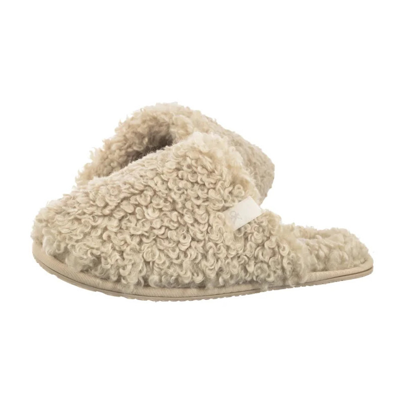 Calvin Klein Close Slipper Fur Marshmallow YW0YW01975 YAL (CK701-a) Women's Shoes/Flip Flops