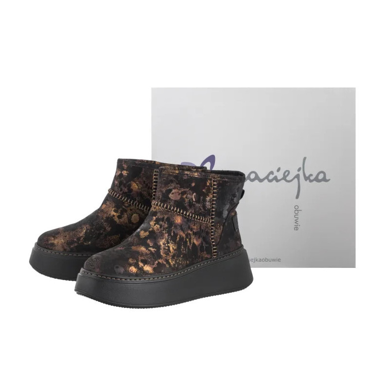 Maciejka Złoto-Czarne 06257-25/00-4 (MA1449-a) shoes