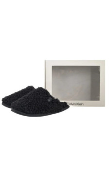 Calvin Klein Close Slipper Fur Black YW0YW01975 BEH (CK701-b) Women's Shoes/Flip Flops