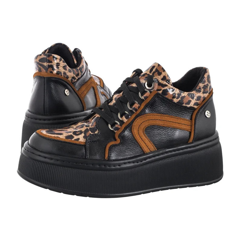 Maciejka Czarne/Leopard 07078-01/00-8 (MA1427-b) shoes