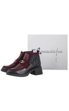 Maciejka Bordowe/Czarne 07139-23/00-8 (MA1462-a) shoes
