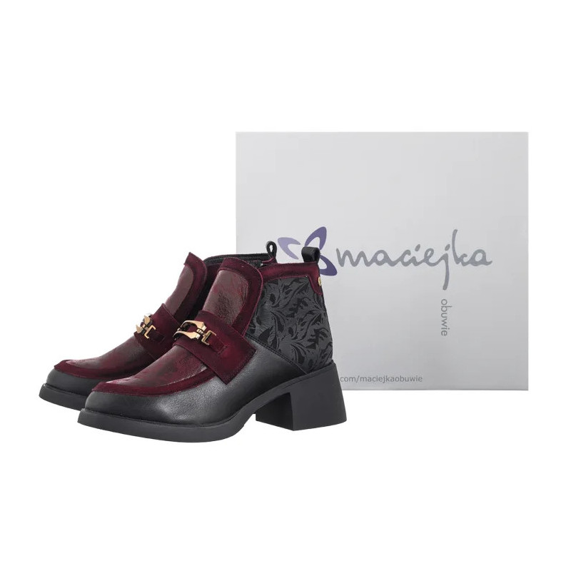 Maciejka Bordowe/Czarne 07139-23/00-8 (MA1462-a) shoes