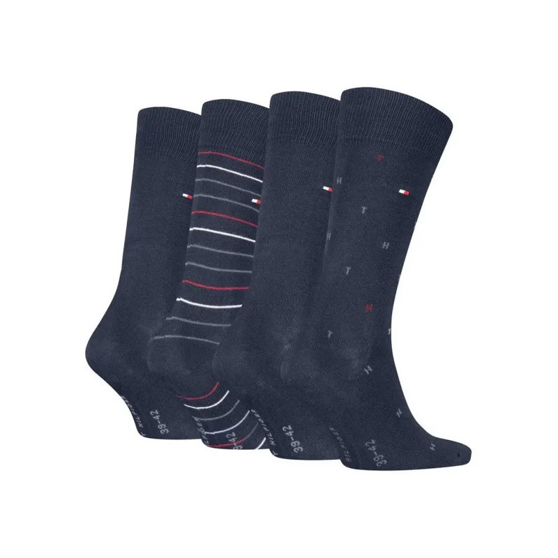 Tommy Hilfiger TH Men Sock 4P Tin Giftbox Navy 701235375 001 804 (TH1412-a) socks