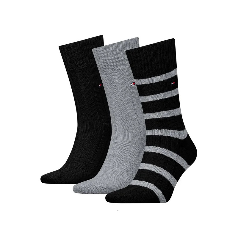 Tommy Hilfiger TH Men Sock 3P Giftbox Bootsock Black 701235377 002 804 (TH1413-a) socks
