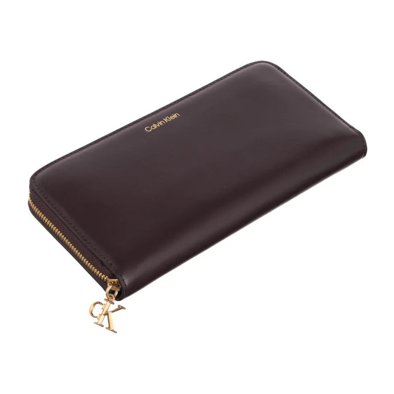 Calvin Klein CK Puller Large Zip Around Fudge LV04F1093G BAP (CK692-b) handbag