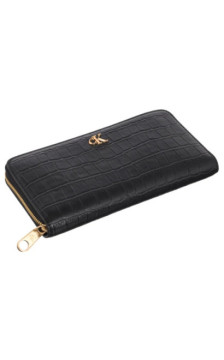 Calvin Klein CK Croc Long Zip Around Black LV04F1096G UB1 (CK705-a) handbag