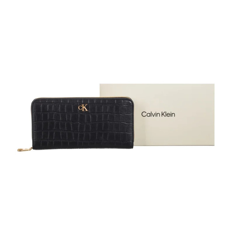 Calvin Klein CK Croc Long Zip Around Black LV04F1096G UB1 (CK705-a) handbag