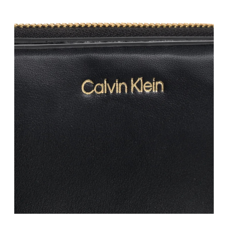 Calvin Klein CK Medium Flap Zip Around Black LV04F1075G UB1 (CK706-a) handbag