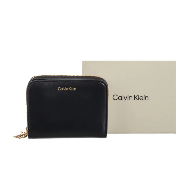 Calvin Klein CK Medium Flap Zip Around Black LV04F1075G UB1 (CK706-a) handbag