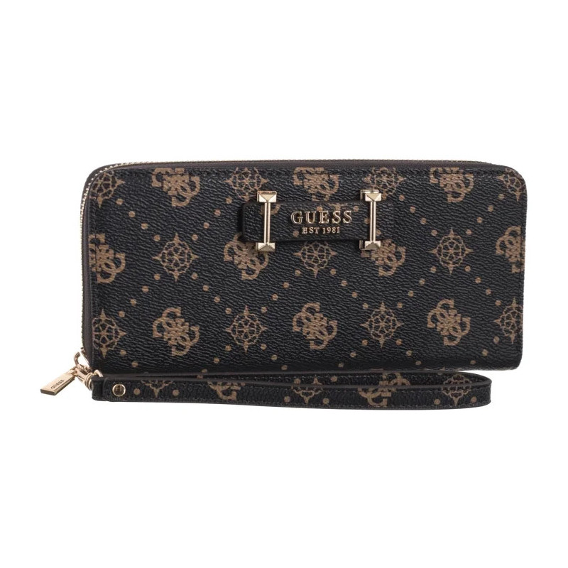 Guess Silia Slg Large Zip Around SWGP98 90146 Espresso Logo (GU836-a) handbag