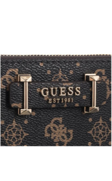 Guess Silia Slg Medium Zip Around SWGP98 90140 Espresso Logo (GU837-a) handbag