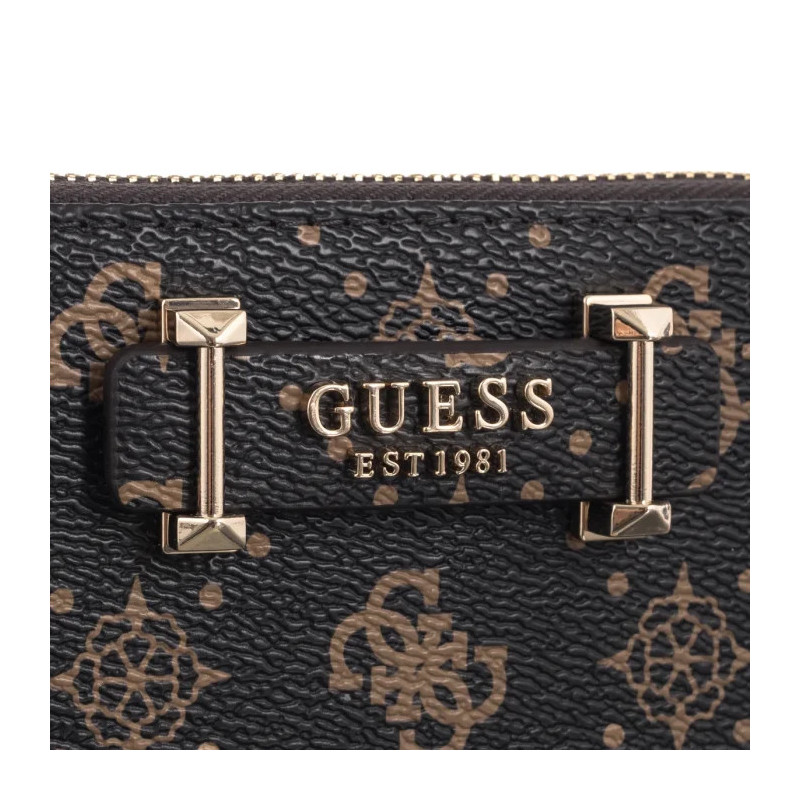 Guess Silia Slg Medium Zip Around SWGP98 90140 Espresso Logo (GU837-a) handbag