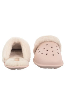 Crocs Classic Fuzz Scuff Quartz 212143-6UR (CR403-a) Women's Shoes/Flip Flops