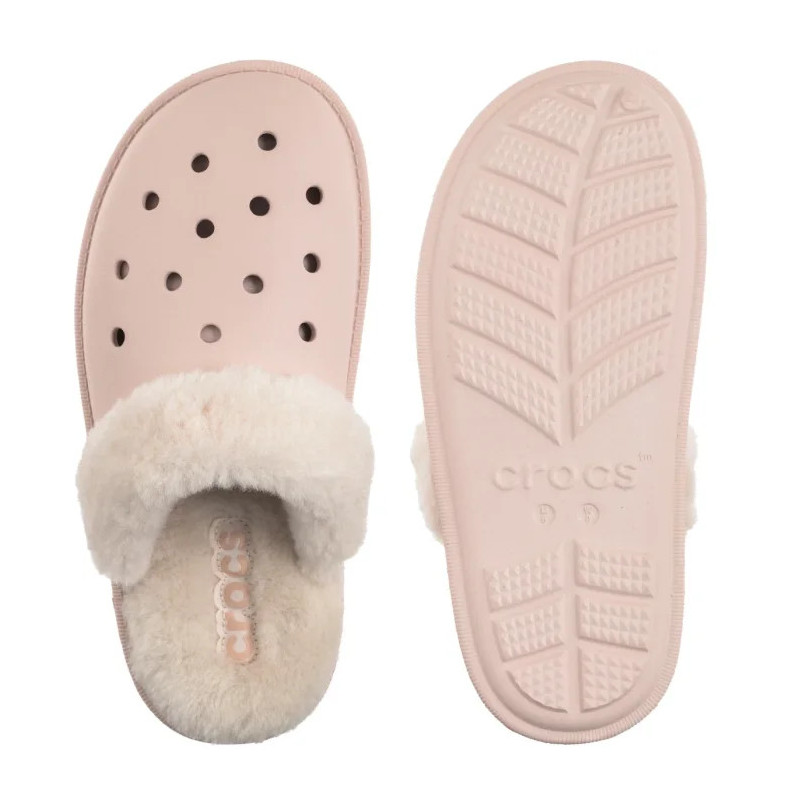 Crocs Classic Fuzz Scuff Quartz 212143-6UR (CR403-a) Women's Shoes/Flip Flops