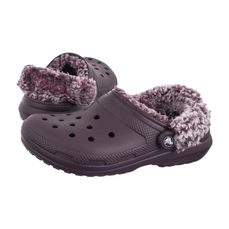 Crocs Classic Fleece Lined Clog Plush Plum 211396-5CQ (CR404-a) Women's Shoes/Flip Flops