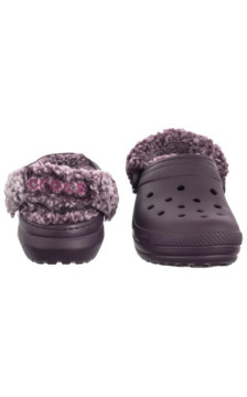 Crocs Classic Fleece Lined Clog Plush Plum 211396-5CQ (CR404-a) Women's Shoes/Flip Flops