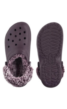 Crocs Classic Fleece Lined Clog Plush Plum 211396-5CQ (CR404-a) Women's Shoes/Flip Flops