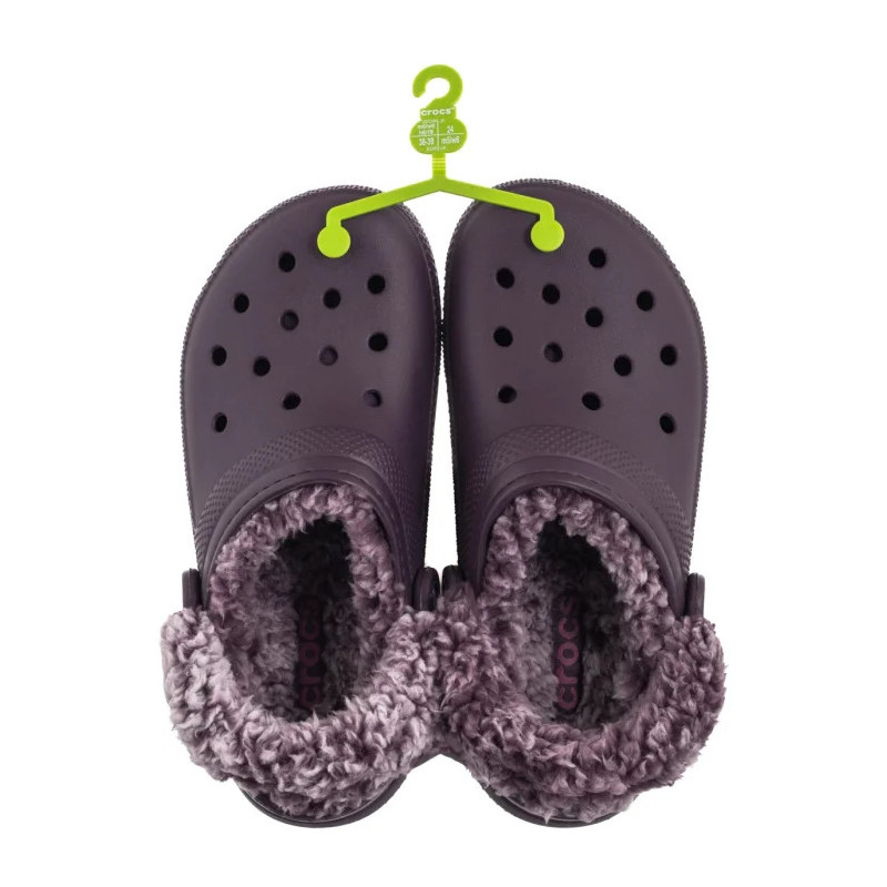 Crocs Classic Fleece Lined Clog Plush Plum 211396-5CQ (CR404-a) Women's Shoes/Flip Flops