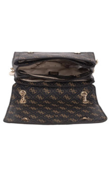 Guess Noelle II Cnvrtble XBody Flap HWQG96 72210 Brown Logo (GU831-a) handbag