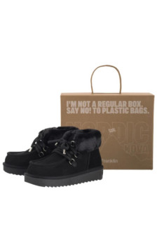 D.Franklin Nordic Mid Fur Black DFSH375006-BLAC (DF1-a) shoes