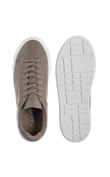 Calvin Klein Flatform Lace Up Lth Mg Desert Taupe/Bright White YW0YW01928 PBO (CK710-b) shoes