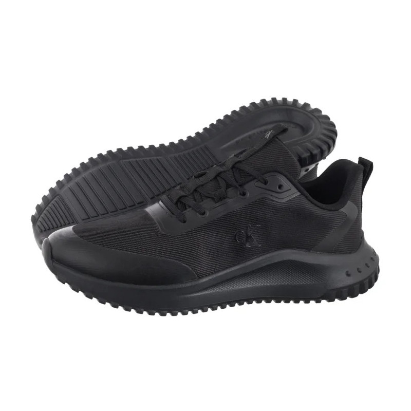 Calvin Klein Eva Runner Lace Up Mat Mix Triple Black YM0YM01442 0GJ (CK707-a) sports shoes