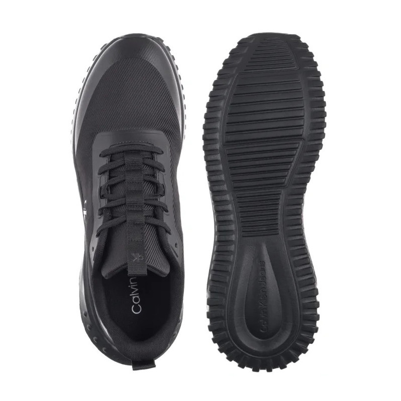Calvin Klein Eva Runner Lace Up Mat Mix Triple Black YM0YM01442 0GJ (CK707-a) sports shoes