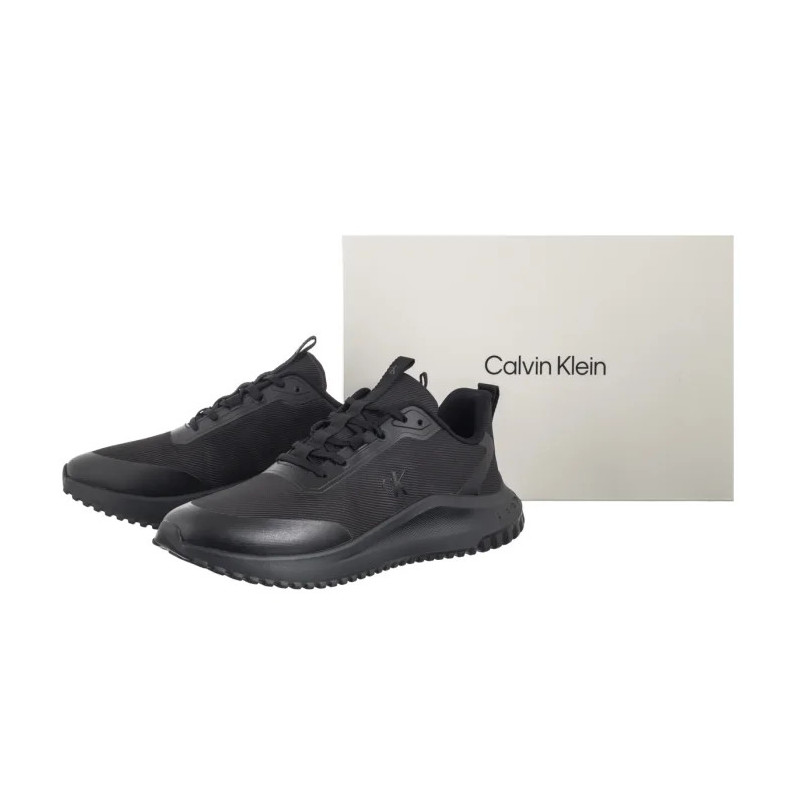 Calvin Klein Eva Runner Lace Up Mat Mix Triple Black YM0YM01442 0GJ (CK707-a) sports shoes