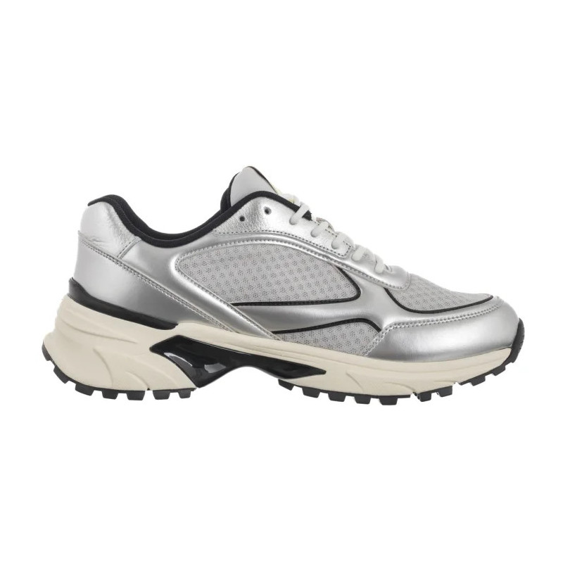 Calvin Klein Hike Runner Laceup Mesh Mix Met Silver/Black/Marshmallow YM0YM01402 0IX (CK708-a) sports shoes