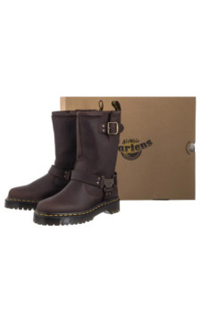 Dr. Martens Anistone Burnished Waxy Pull Up Wp Dark Brown 31901201 (DR114-a) shoes