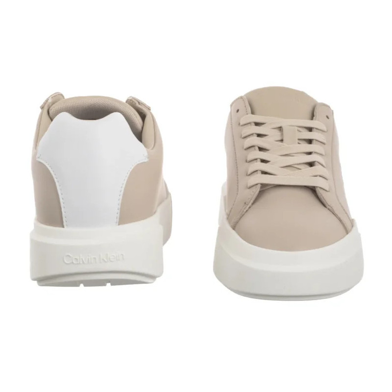Calvin Klein Chunky Cupsole Laceup Lth Wn Stone Beige/Bright White YW0YW01947 ACE (CK688-b) sports Shoes