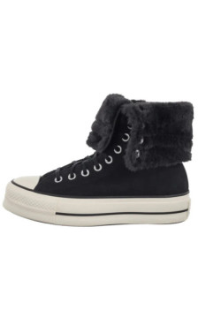 Converse CTAS Fold Over Lift X-Hi Black/Black/Egret A15229C (CO819-a) boots
