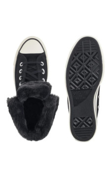 Converse CTAS Fold Over Lift X-Hi Black/Black/Egret A15229C (CO819-a) boots