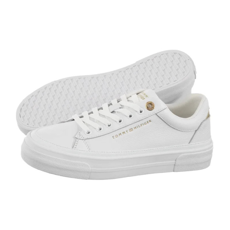 Tommy Hilfiger TH Foxing Platform Leather White FW0FW09018 YBS (TH1421-a) shoes