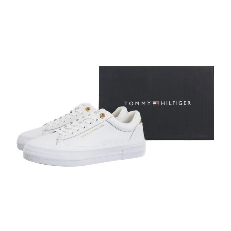 Tommy Hilfiger TH Foxing Platform Leather White FW0FW09018 YBS (TH1421-a) shoes