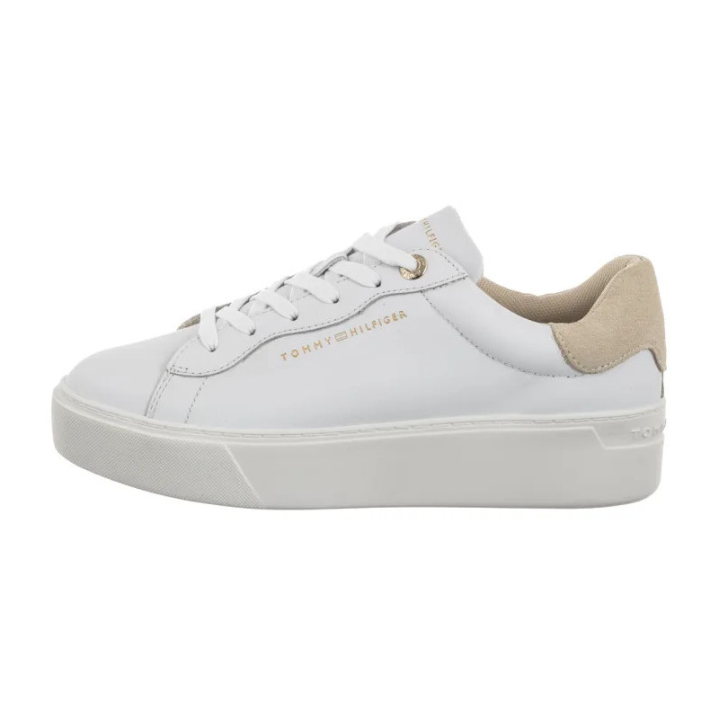 Tommy Hilfiger Chic Platform Cupsole Sneaker White/Soft Cream FW0FW09021 0K4 (TH1425-a) shoes