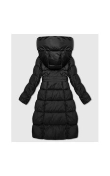 LONG JACKET WITH HOOD BLACK (PM7231) striukė