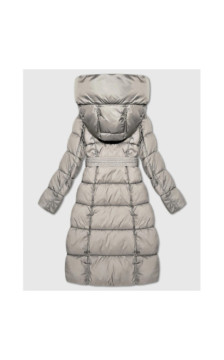 LONG JACKET WITH HOOD BLACK (PM7231) striukė