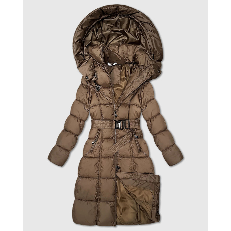 LONG JACKET WITH HOOD BLACK (PM7231) striukė