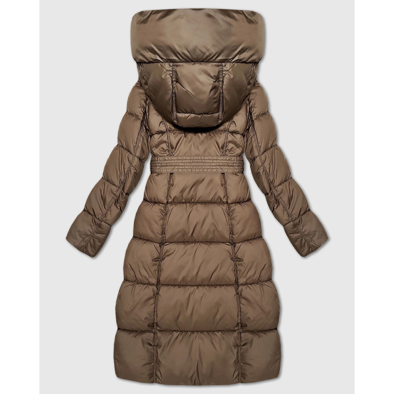 LONG JACKET WITH HOOD BLACK (PM7231) striukė