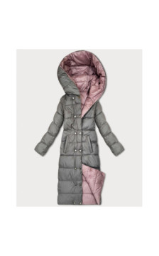 LONG JACKET WITH HOOD BLACK (PM7231) striukė