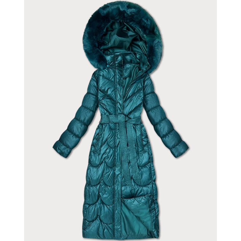 LONG JACKET WITH HOOD BLACK (PM7231) striukė