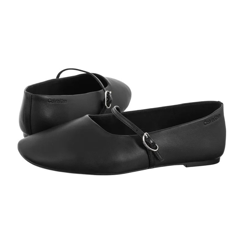 Calvin Klein Oblique Ballerina Mj Lth Hdw Black HW0HW02847 BEH (CK718-b) ballerinas