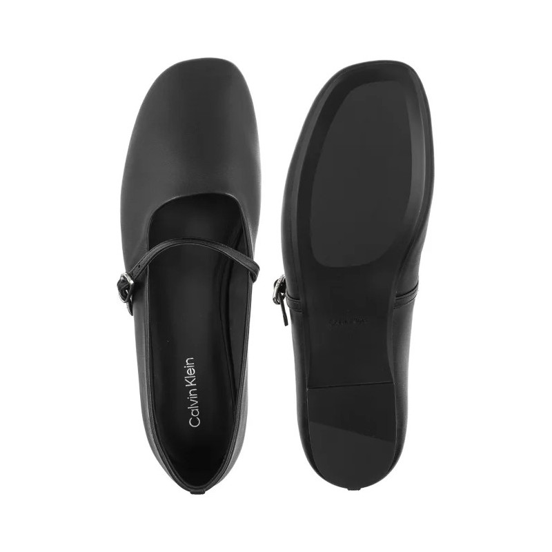 Calvin Klein Oblique Ballerina Mj Lth Hdw Black HW0HW02847 BEH (CK718-b) ballerinas